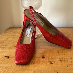 Bellini red patent sling dress shoes